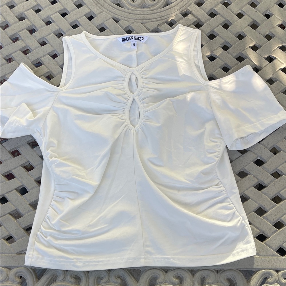 Walter Baker Women's White Cold Shoulder Blouse